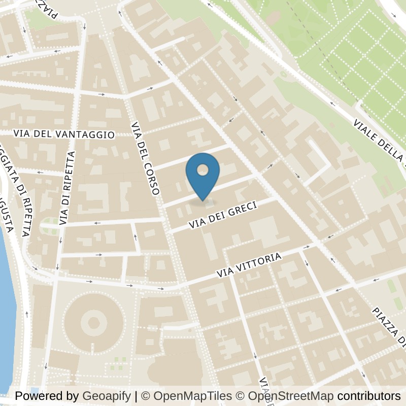 Map: location of Fit And Go Roma Via del Corso in Roma
