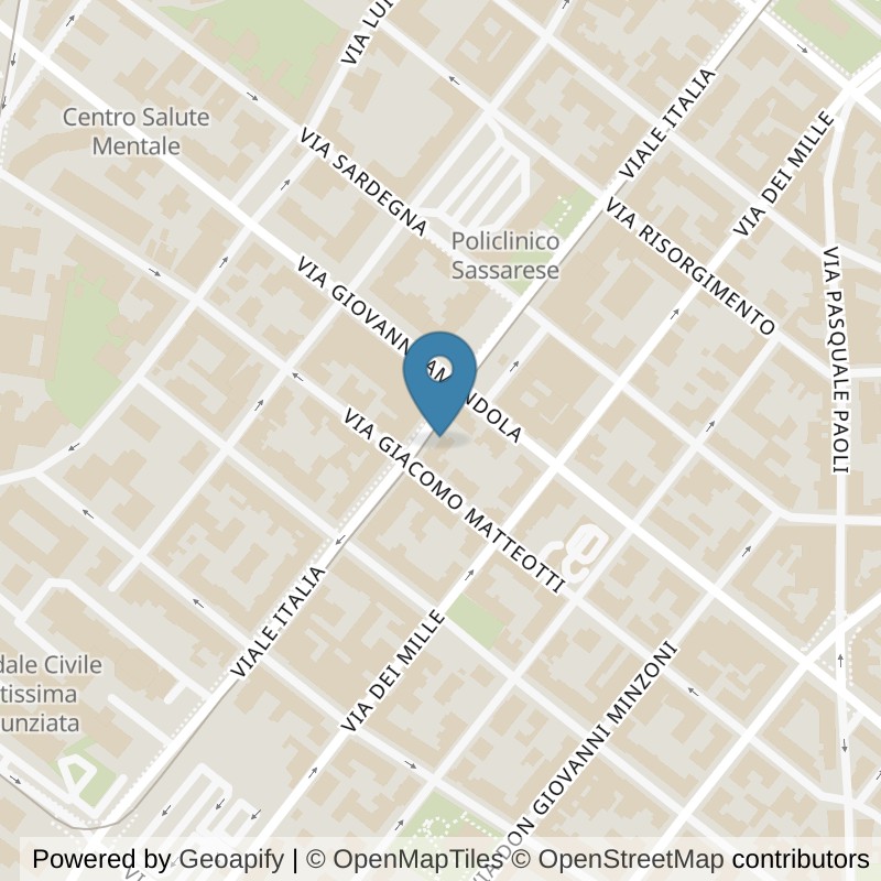 Map: location of Fit And Go Sassari in Sassari