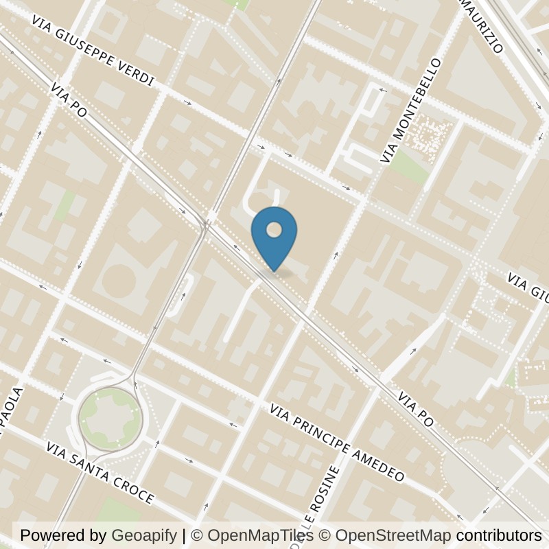 Map: location of Fit And Go Torino Po in Torino