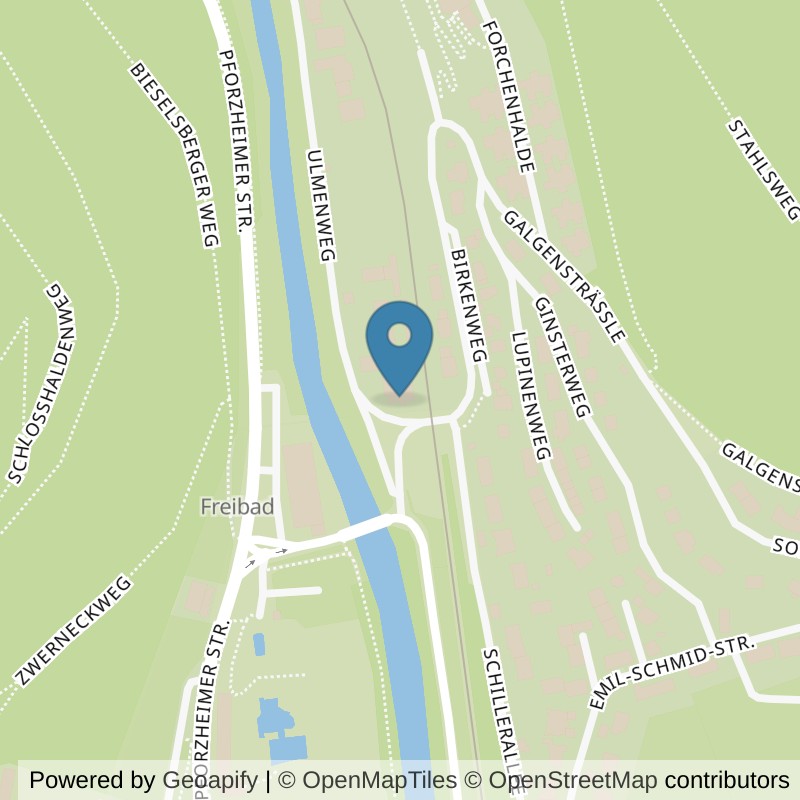 Map: location of fit+ Bad Liebenzell in Bad Liebenzell