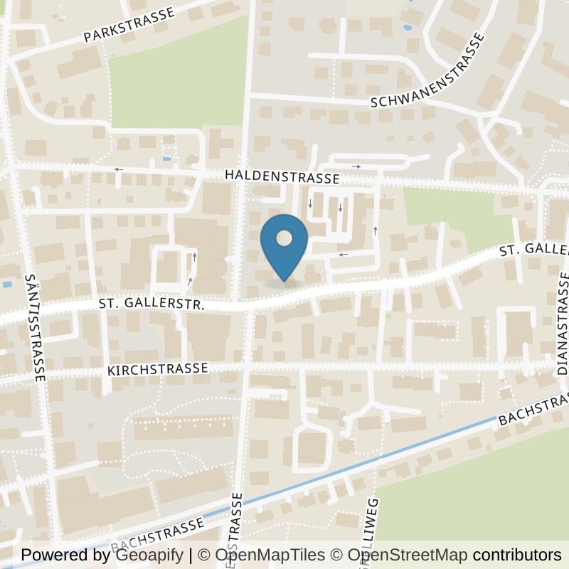 Map: location of fit&beauty in Gossau