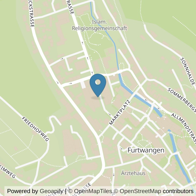 Map: location of fit+ Furtwangen in Furtwangen im Schwarzwald