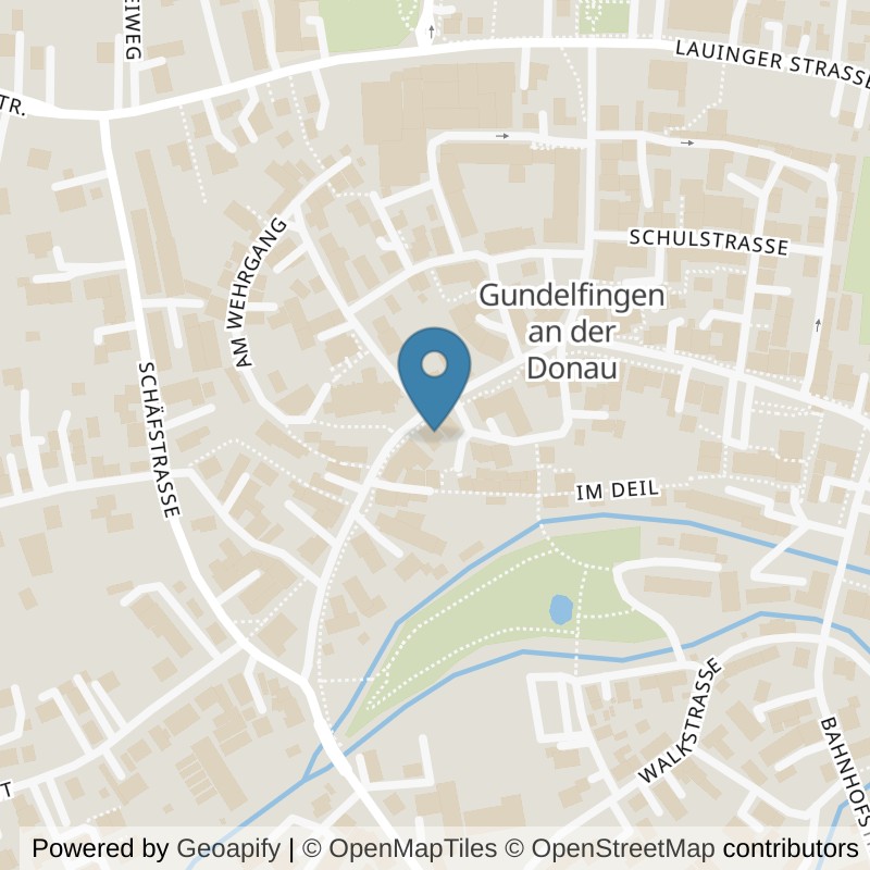 Map: location of fit+ Gundelfingen in Gundelfingen an der Donau