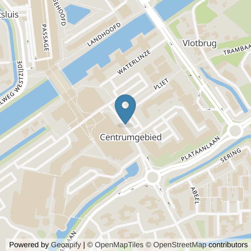 Map: location of fit20 Hellevoetsluis in KA Hellevoetsluis