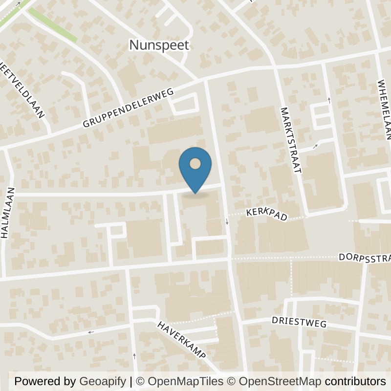 Map: location of fit20 Nunspeet in WV Nunspeet
