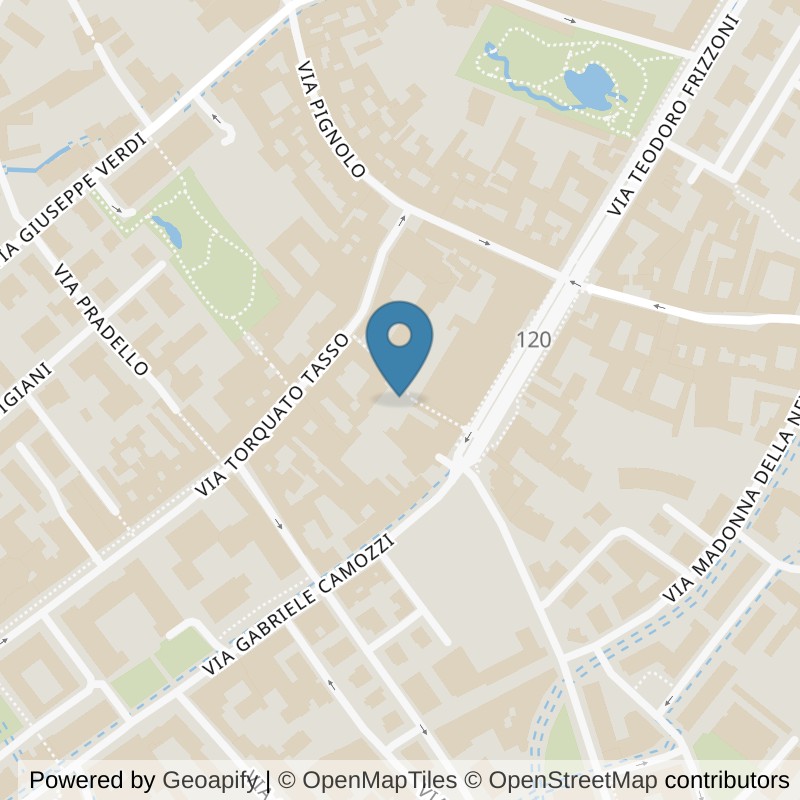 Map: location of FitActive Bergamo Canonici in Bergamo