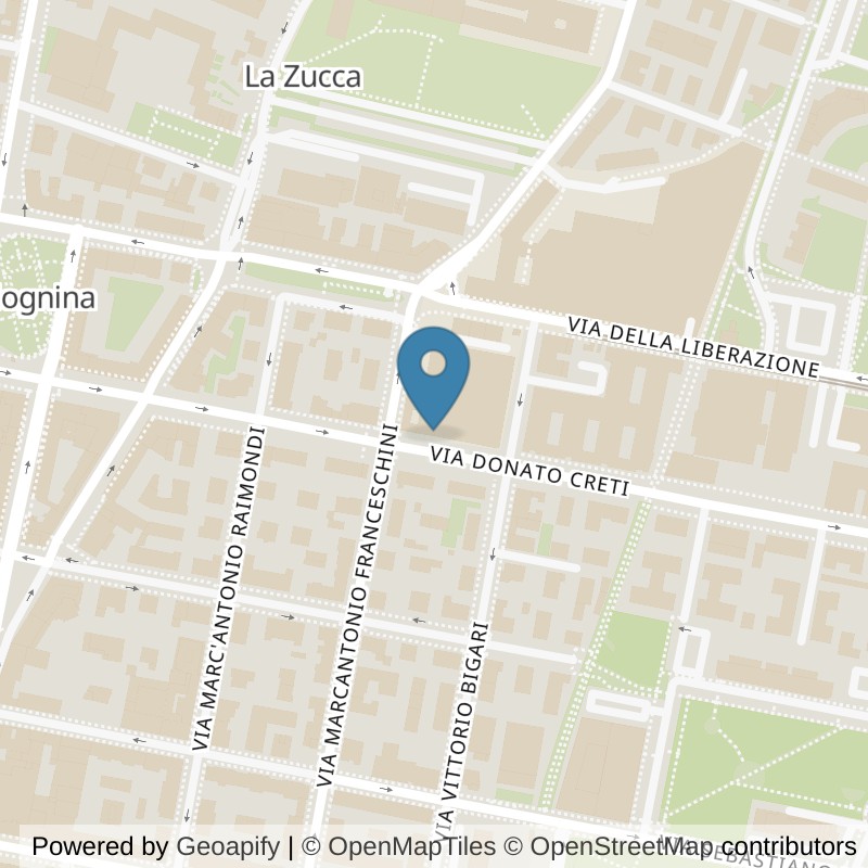 Map: location of FitActive Bologna Via Creti in Bologna