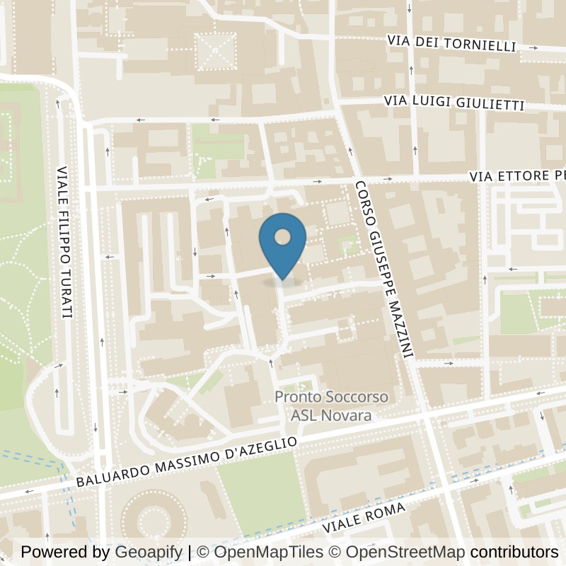 Map: location of FitActive Novara Passalacqua in Novara