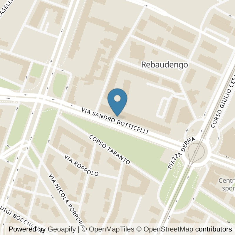 Map: location of FitActive Torino Via Botticelli in Torino