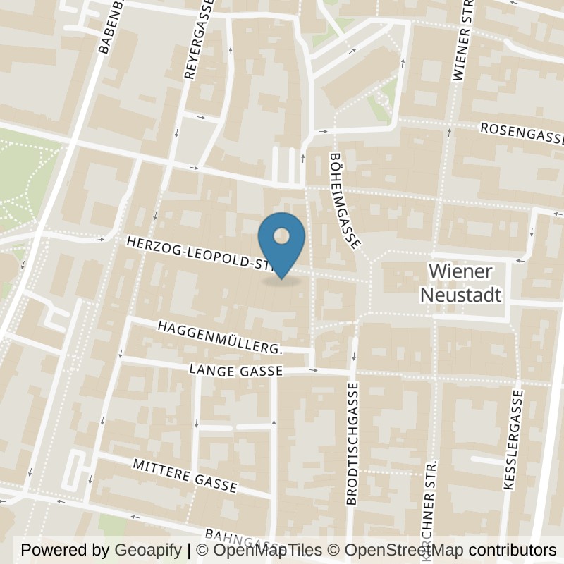 Map: location of fitboutique Wiener Neustadt in Wiener Neustadt
