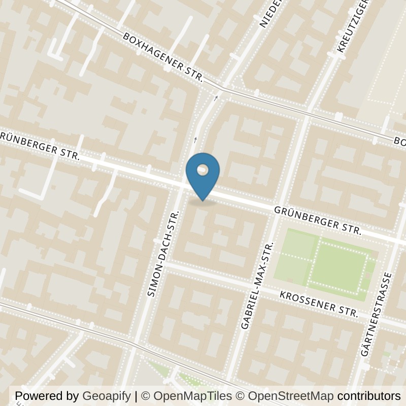 Map: location of fitbox Berlin Friedrichshain in Berlin
