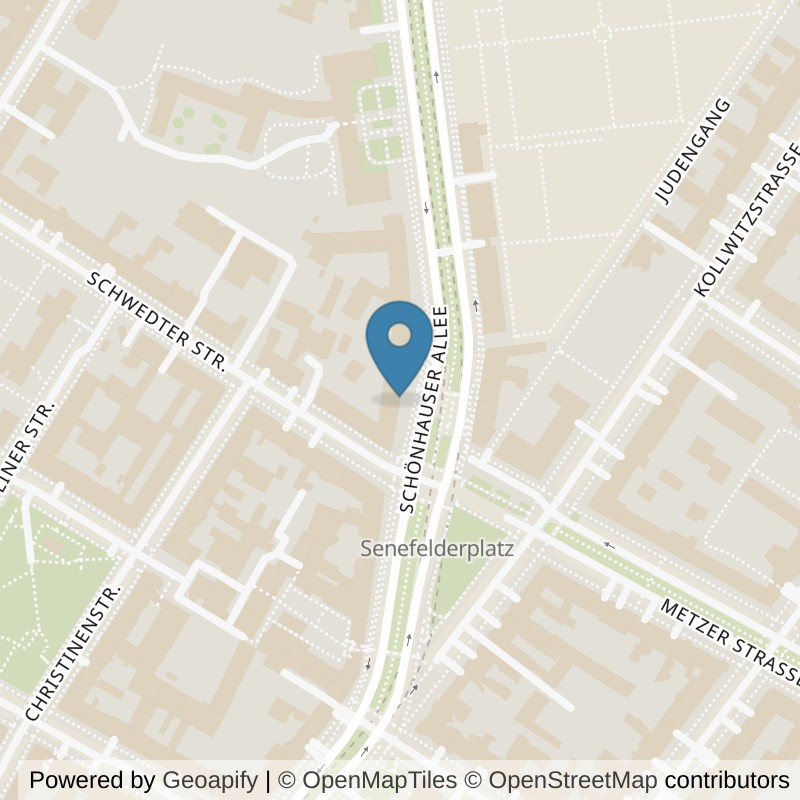 Map: location of fitbox Berlin Senefelder Platz in Berlin