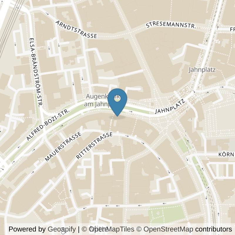 Map: location of fitbox Bielefeld Jahnplatz in Bielefeld