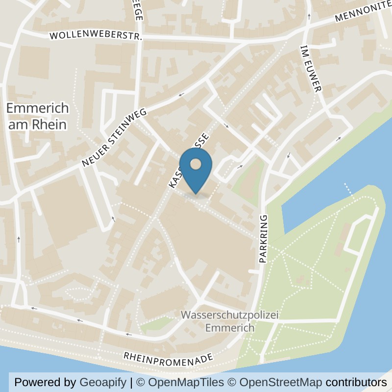 Map: location of fitbox Emmerich am Rhein in Emmerich am Rhein
