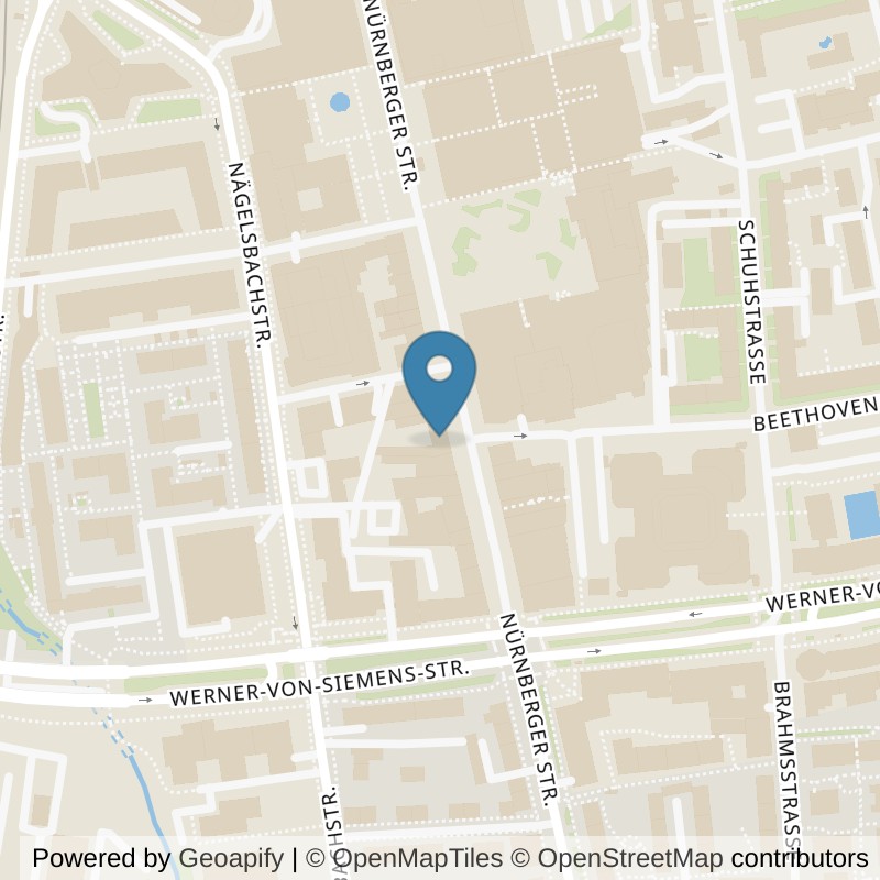 Map: location of fitbox Erlangen Rathausplatz in Erlangen