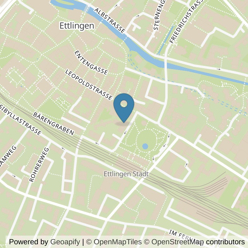 Map: location of fitbox Ettlingen Stadtpark in Ettlingen