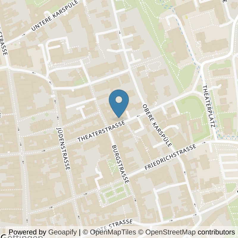 Map: location of fitbox Göttingen Theaterplatz in Göttingen