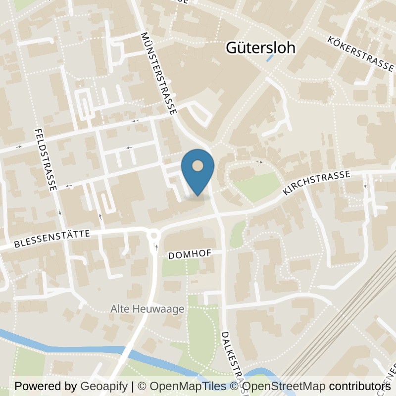 Map: location of fitbox Gütersloh Zentrum in Gütersloh