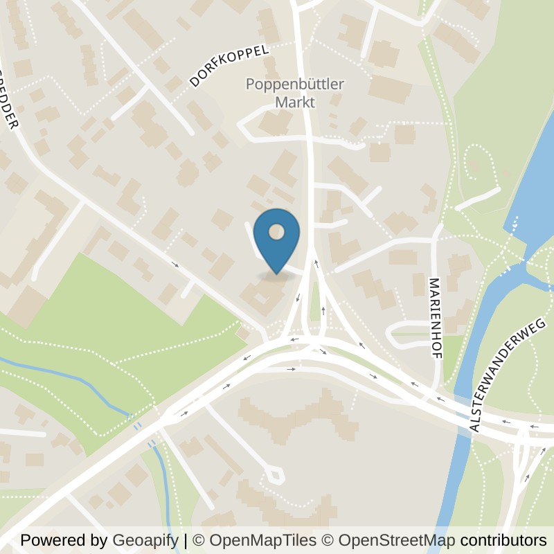 Map: location of fitbox Hamburg Poppenbüttel in Hamburg