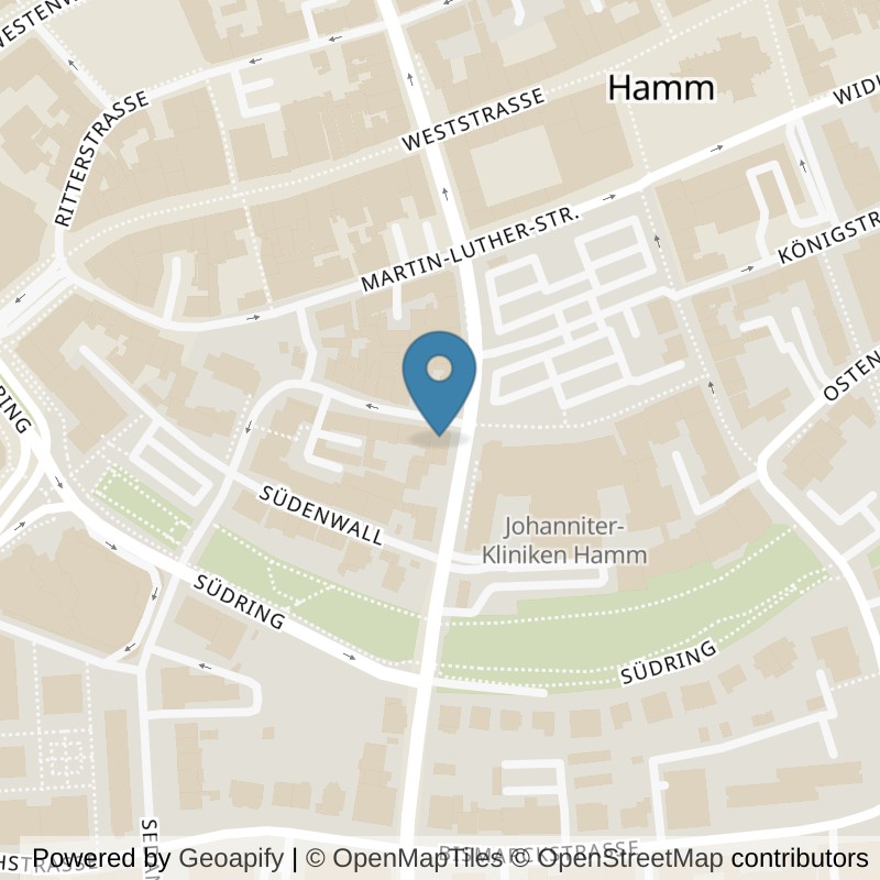Map: location of fitbox Hamm Luther-Viertel in Hamm