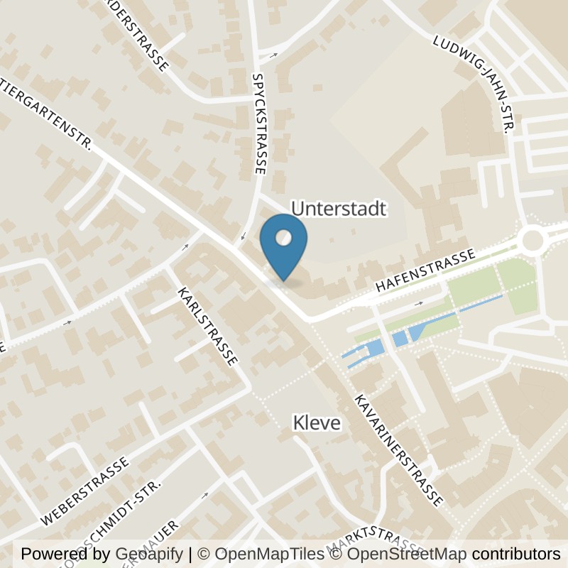 Map: location of fitbox Kleve Niederrhein in Kleve