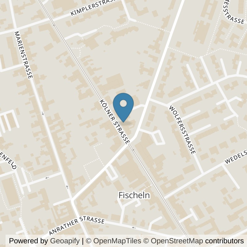 Map: location of fitbox Krefeld Fischeln in Krefeld