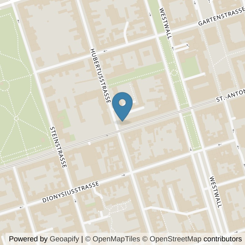 Map: location of fitbox Krefeld Stadtgarten in Krefeld