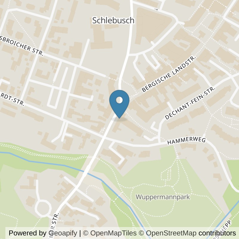 Map: location of fitbox Leverkusen Schlebusch in Leverkusen