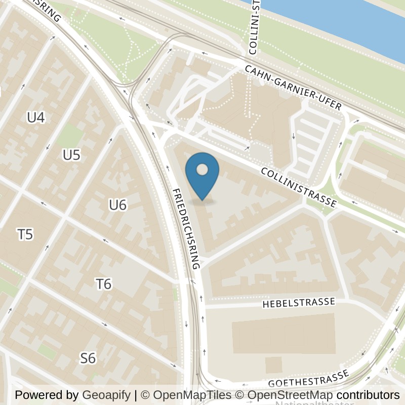 Map: location of fitbox Mannheim Friedrichsring in Mannheim