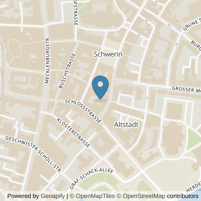 Map: location of fitbox Schwerin Markt in Schwerin