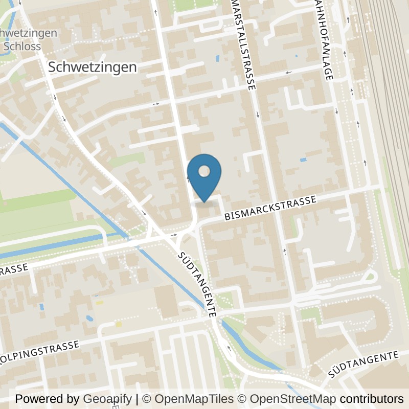 Map: location of fitbox Schwetzingen Messplatz in Schwetzingen