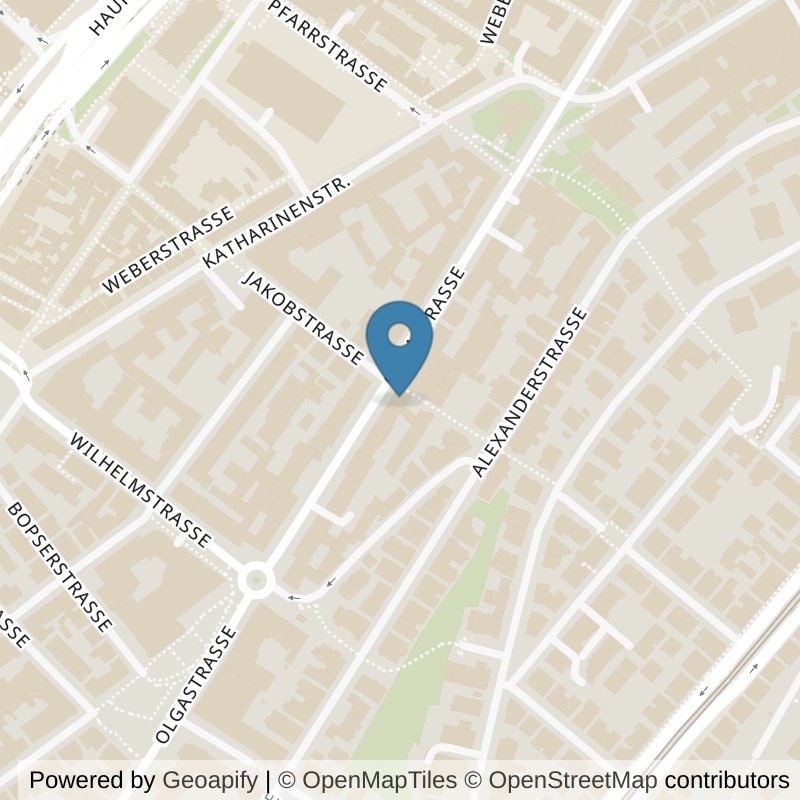 Map: location of fitbox Stuttgart Heusteigviertel in Stuttgart