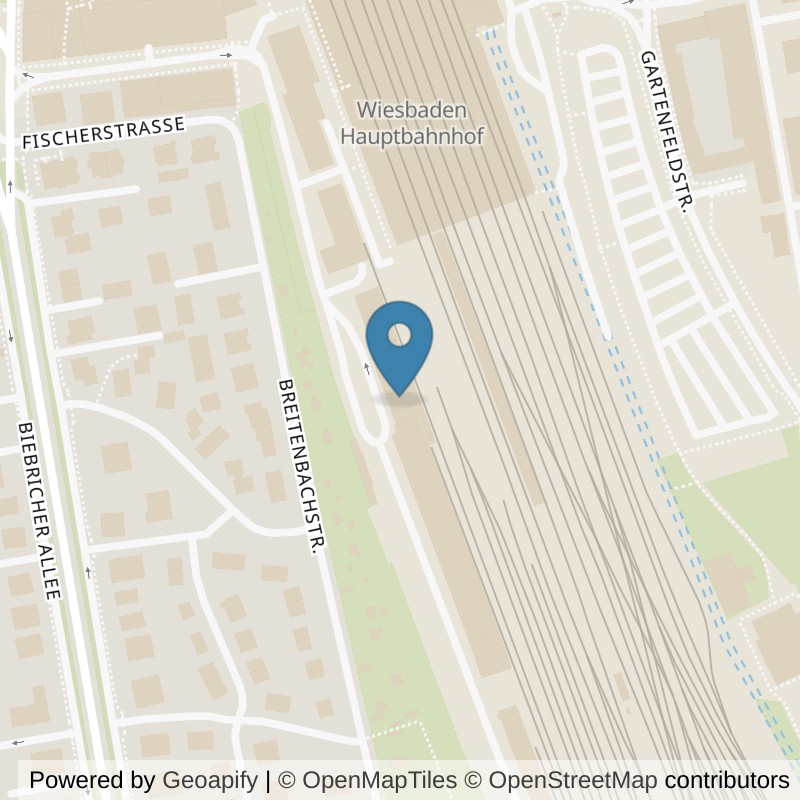 Map: location of fitbox Wiesbaden Hauptbahnhof in Wiesbaden