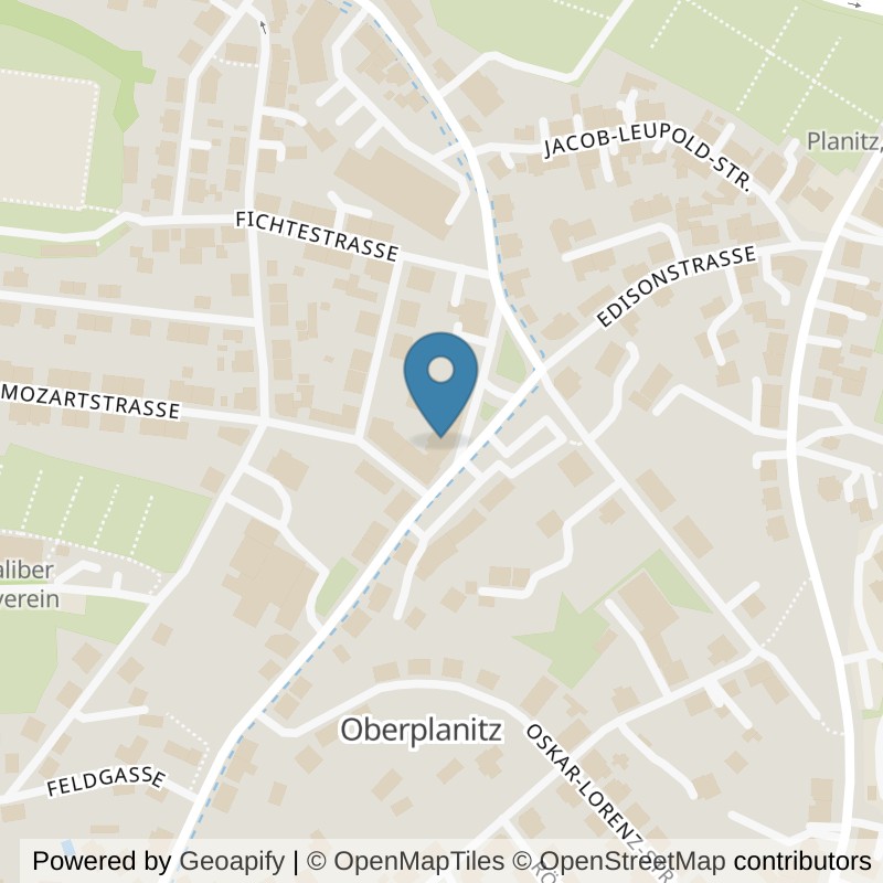 Map: location of fitbox Zwickau Oberplanitz in Zwickau