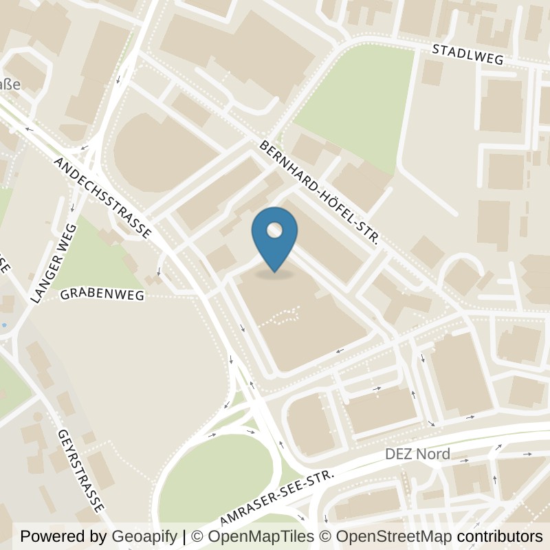 Map: location of FITINN Innsbruck Greif Center in Innsbruck