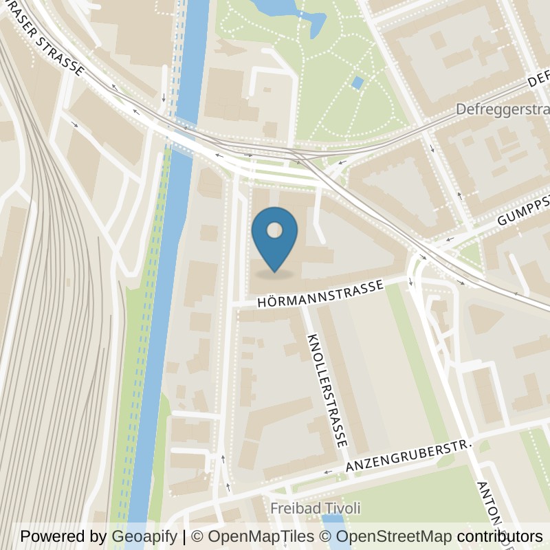 Map: location of FITINN Innsbruck, Hunoldstraße in Innsbruck
