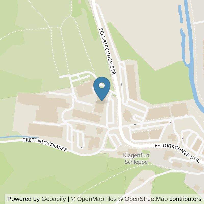 Map: location of FITINN Klagenfurt, Schleppe Platz in Klagenfurt am Wörthersee