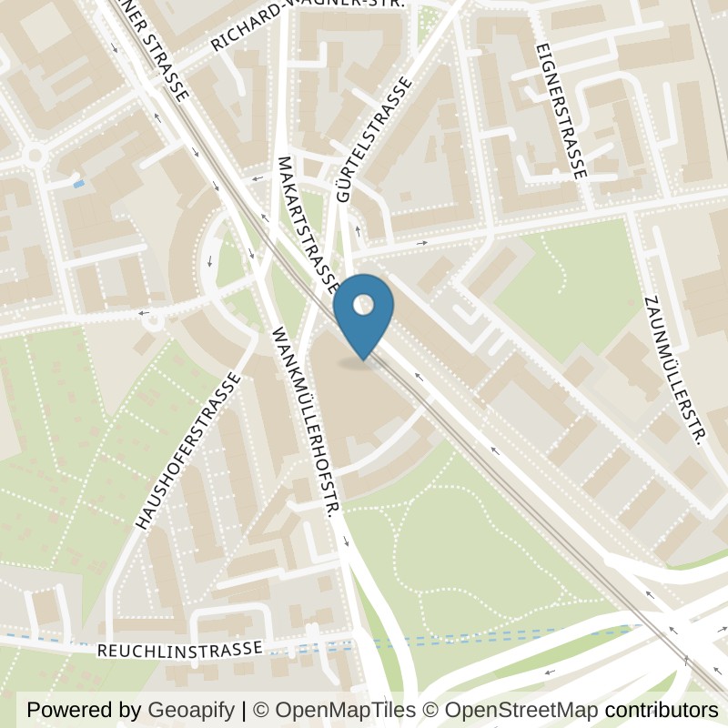 Map: location of FITINN Linz, Bulgariplatz in Linz