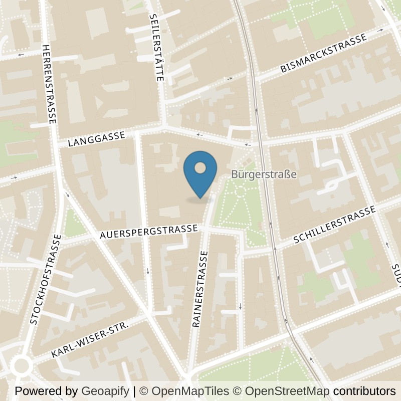 Map: location of FITINN Linz Rainerstraße in Linz