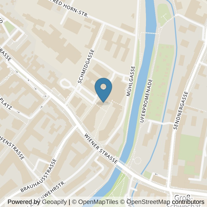 Map: location of FITINN Schwechat, Einkaufszentrum in Schwechat