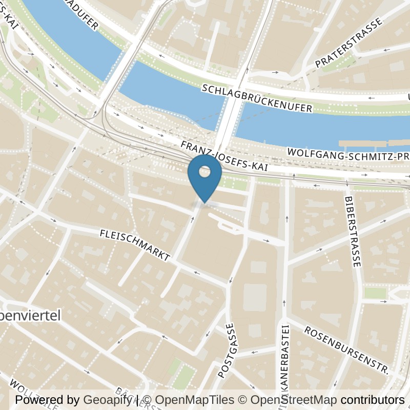 Map: location of FITINN Wien 1, Schwedenplatz in Wien