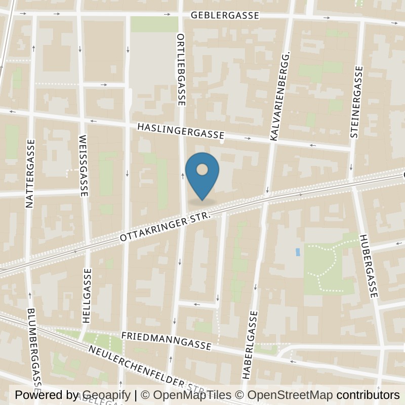 Map: location of FITINN Wien 17, Ottakringer Straße in Wien