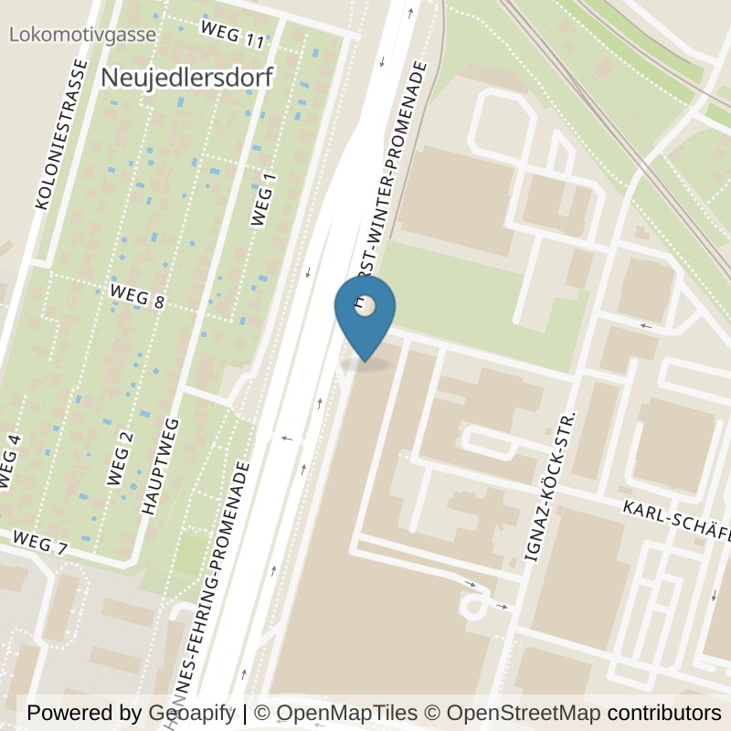 Map: location of FITINN Wien 21, SCN in Wien