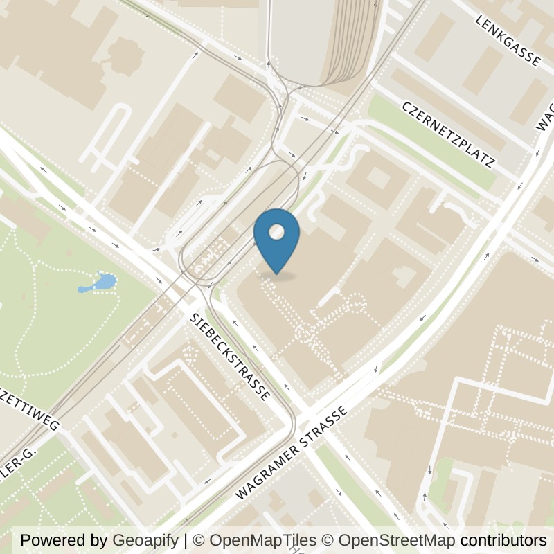 Map: location of FITINN Wien 22, Donau Zentrum in Wien