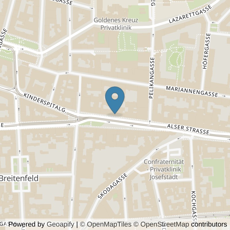 Map: location of FITINN Wien 9, Alser Strasse in Wien