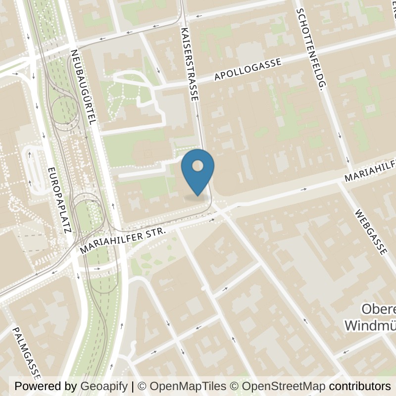 Map: location of FITINN Wien 7, Mariahilferstrasse in Wien