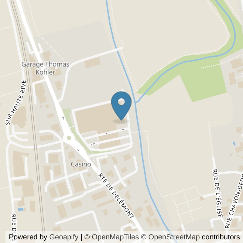 Map: location of Fitness Energy Zone in Courrendlin