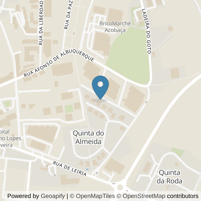 Map: location of Fitness Factory Alcobaça in Alcobaça