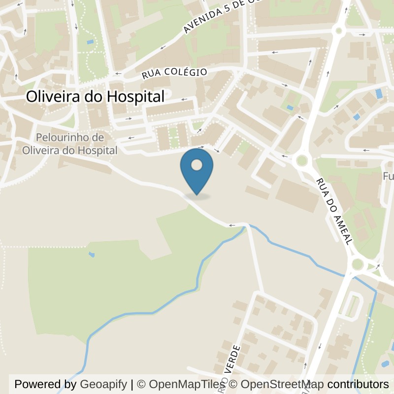 Map: location of Fitness Factory Oliveira do Hospital in Oliveira do Hospital