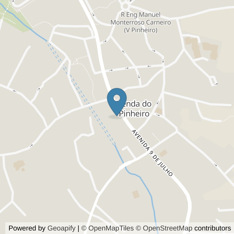 Map: location of Fitness Factory Venda do Pinheiro in Venda do Pinheiro
